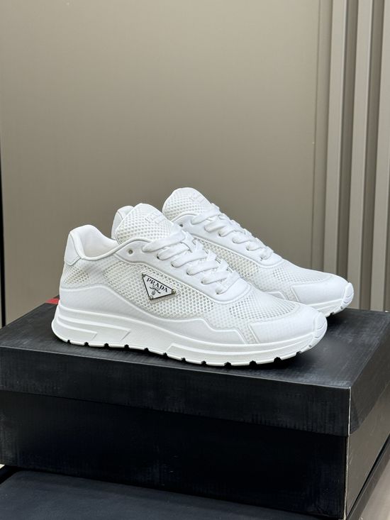 Prada Suede Nylon Splicing Breathable Casual Sneakers