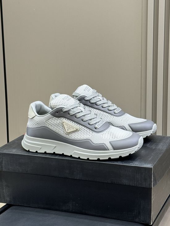 Prada Suede Nylon Splicing Breathable Casual Sneakers