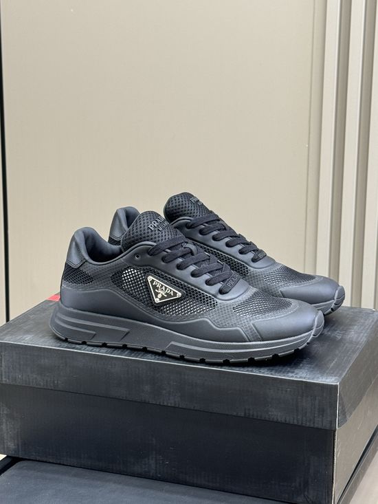 Prada Suede Nylon Splicing Breathable Casual Sneakers