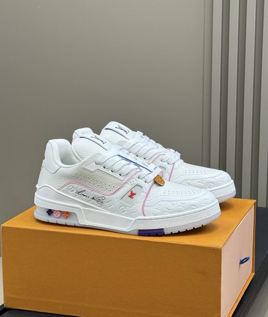 Louis Vuitton LV Classic Casual Sneakers with Colorful Leather Details
