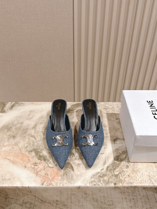 Celine Pointed Toe Kitten Heels Elegant Dress Footwear