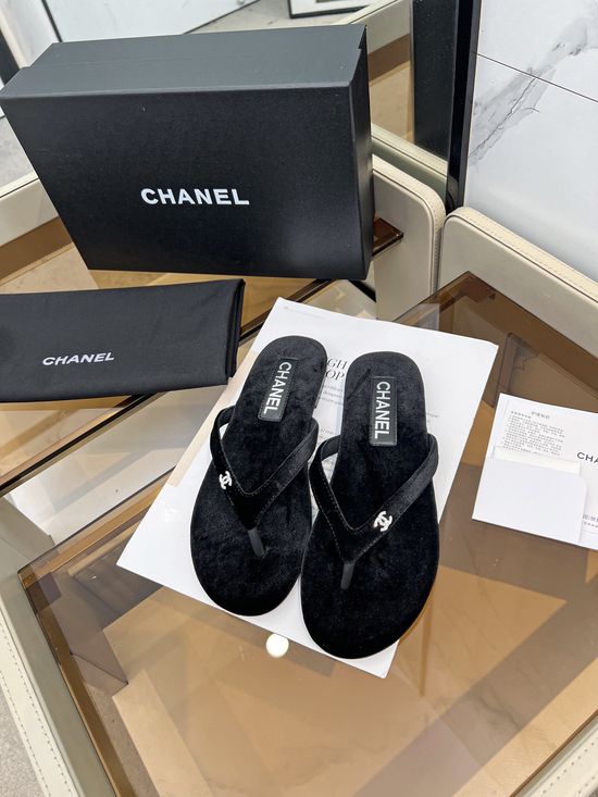 Chanel Premium Flip Flops Soft Sheepskin Upper Leather Sole