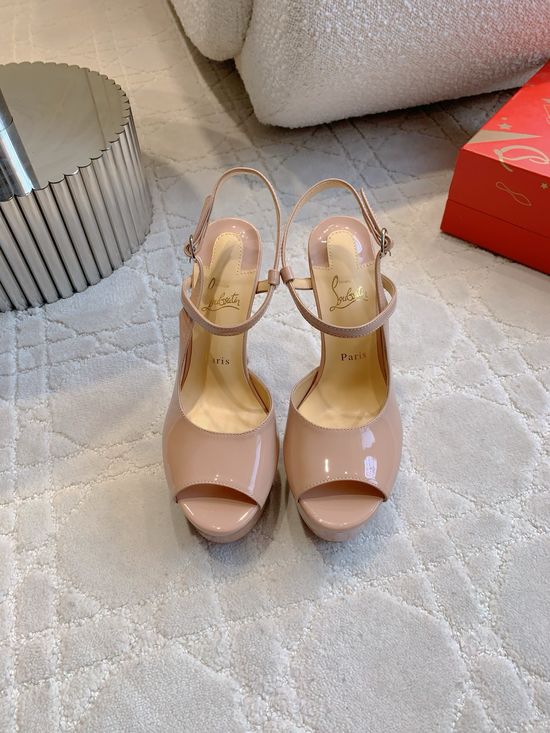 Christian Louboutine Elegant Red Sole High Heel Sandals
