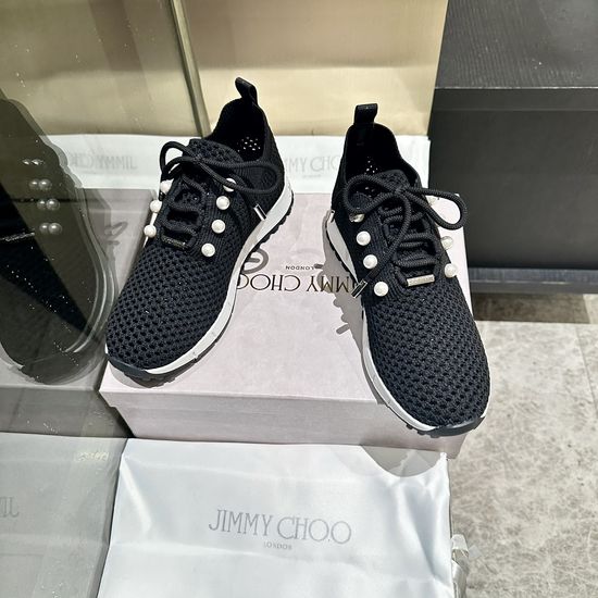 Jimmy Choo Knit Casual Shoes Minimalist Stylish Non Slip Daily Footwear