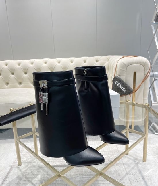 Givenchy Premium Rhinestone Buckle Tall Boots Genuine Leather