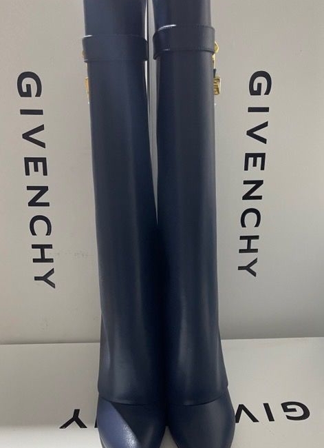 Givenchy Premium Rhinestone Buckle Tall Boots Genuine Leather