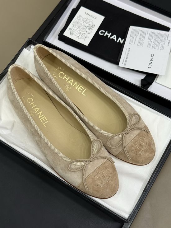 Chanel Classic Color Suede Shoes With Genuine Leather Sole