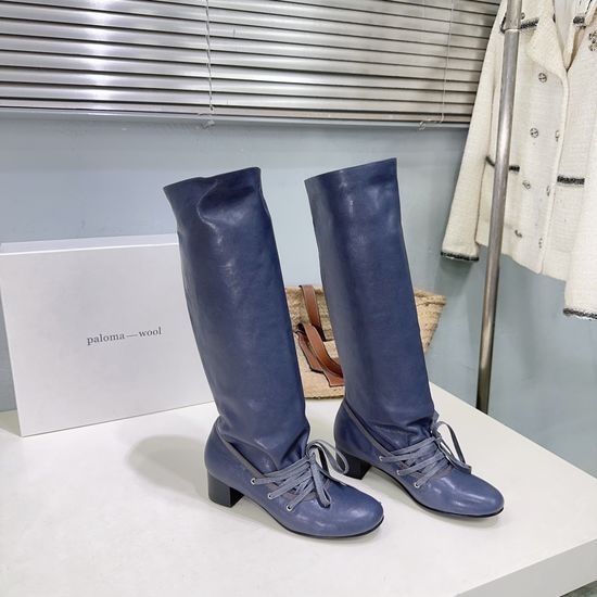Alo Convertible Chunky Heel Knee High Leather Boots