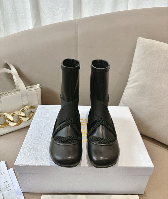 Christian Dior CD Elegant Stretch Ballet Boots Soft Sheepskin Upper