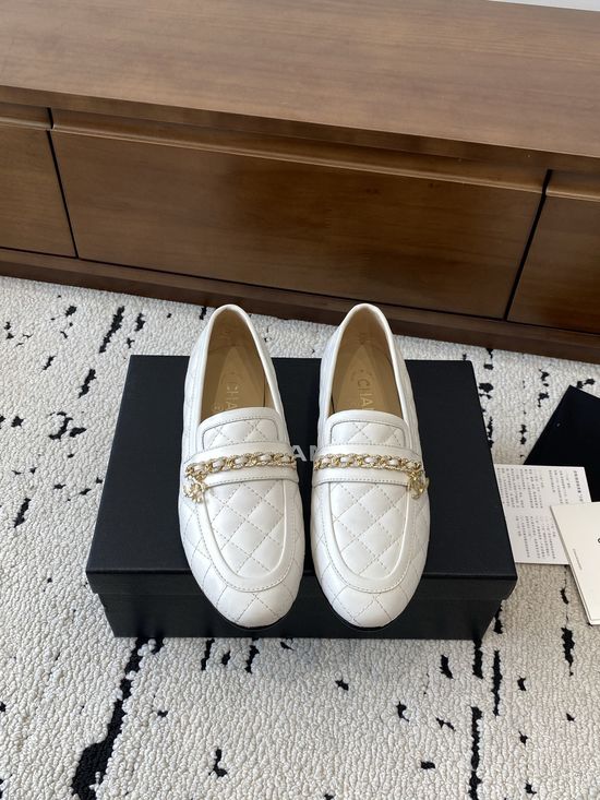 Chanel Vintage Pointed Toe Leather Flats Comfortable Non-slip Sole