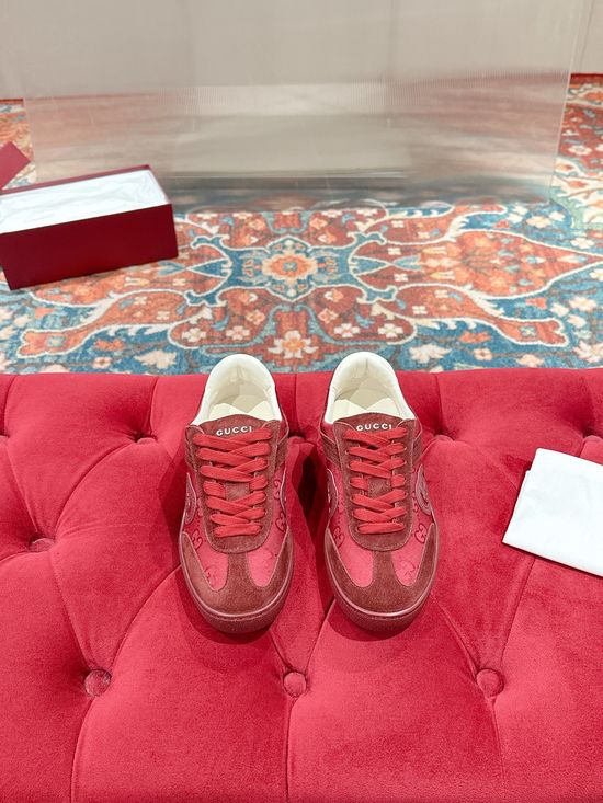 Gucci Retro Leather Mesh Casual Sneakers Lightweight Comfort Daily Shoes
