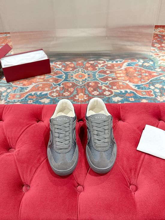 Gucci Retro Leather Mesh Casual Sneakers Lightweight Comfort Daily Shoes