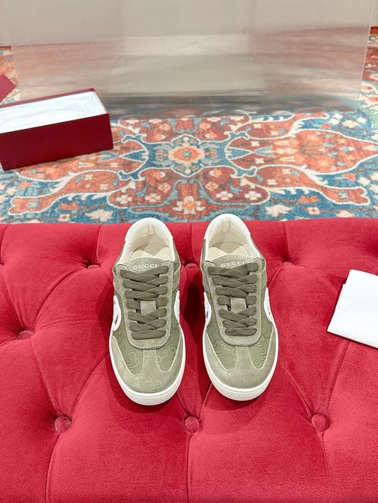 Gucci Retro Leather Mesh Casual Sneakers Lightweight Comfort Daily Shoes