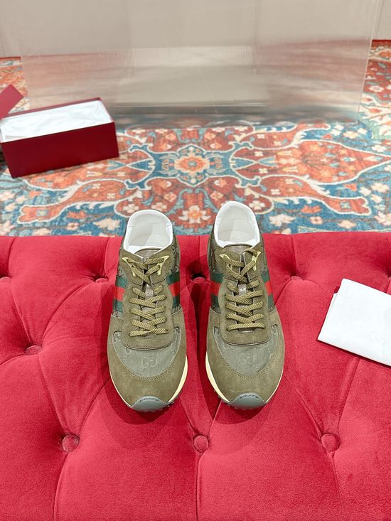 Gucci Classic Stitched Casual Sneakers Comfortable Stylish Daily Footwear