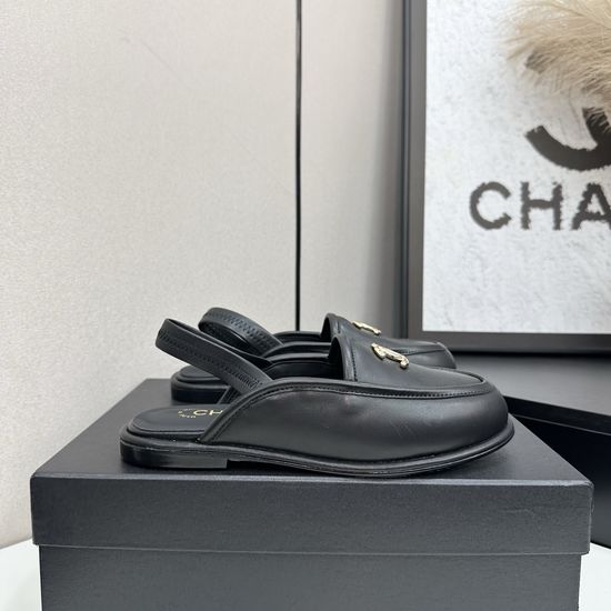 Chanel Suede Mules With Premium Leather Lining And Leather Sole