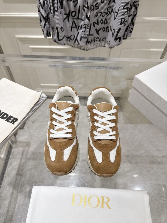Christian Dior Suede Mesh Casual Sneakers Breathable Lightweight Comfortable Shoes