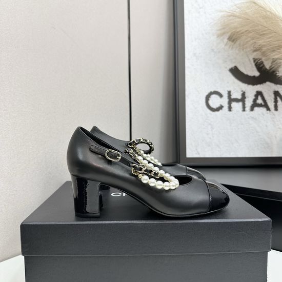 Chanel Elegant Sheepskin Heels For Daily Wear