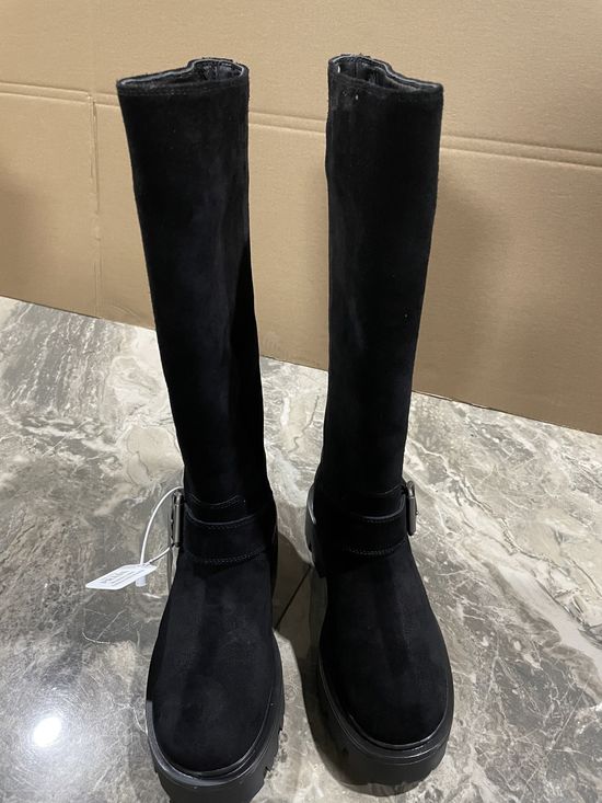 Prada Classic Label Knight Boots Premium Leather Anti-slip Sole