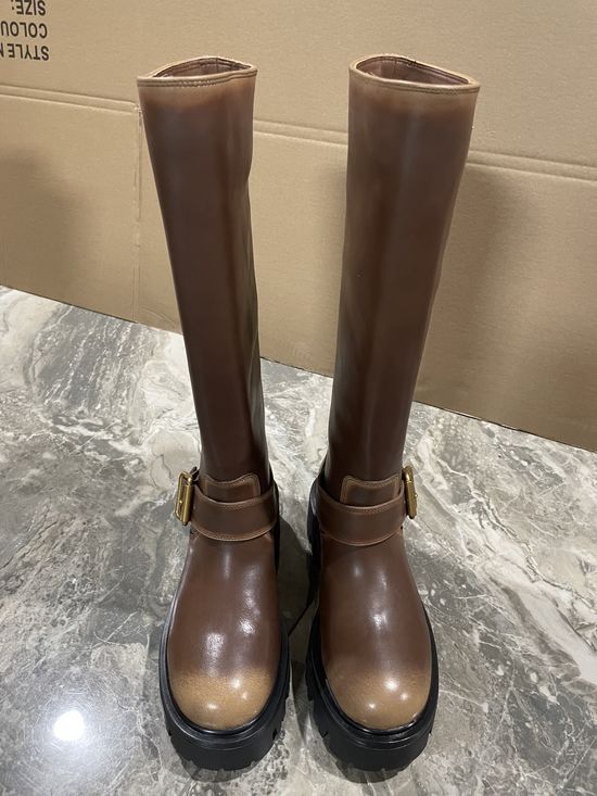 Prada Classic Label Knight Boots Premium Leather Anti-slip Sole