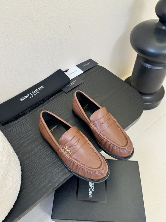 Yves Saint Laurent Premium Leather Upper Classic Loafer Comfortable All-match Shoes