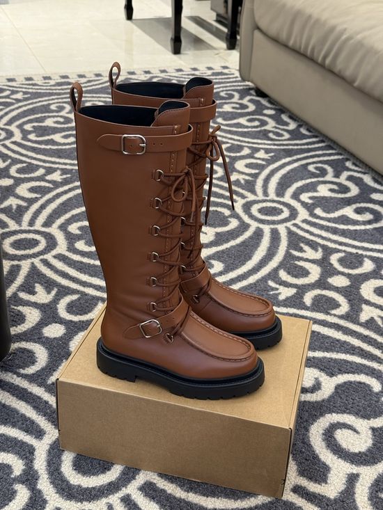 Hermes Full Grain Calfskin High Boots Durable Comfort