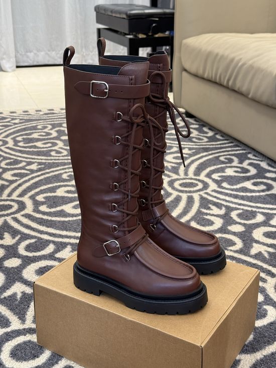 Hermes Full Grain Calfskin High Boots Durable Comfort