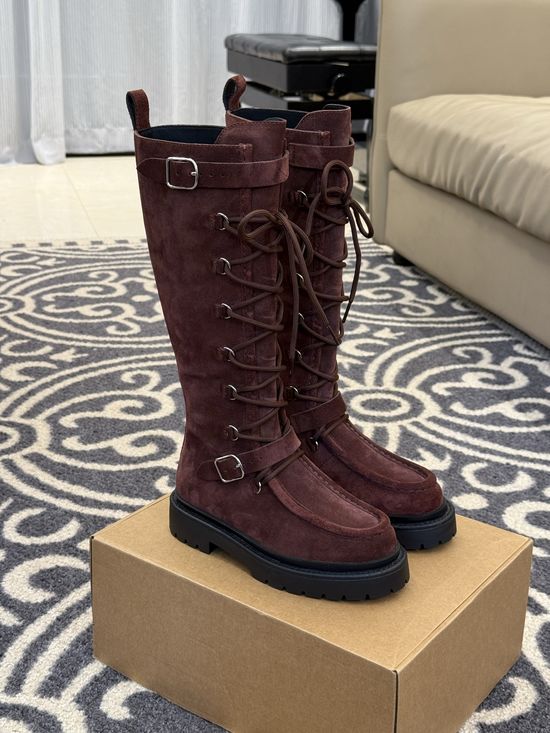 Hermes Suede Calfskin High Top Boots Premium Quality