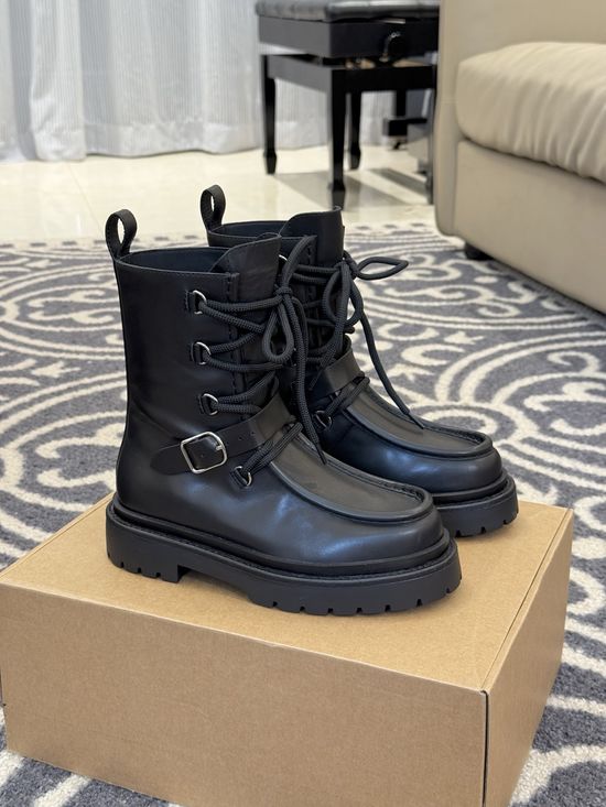 Hermes Premium Calfskin Ankle Boots Comfortable Versatile