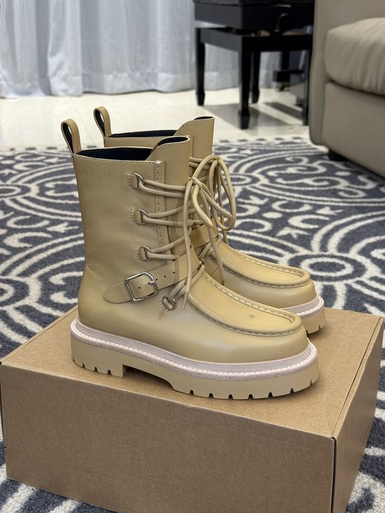 Hermes Premium Calfskin Ankle Boots Comfortable Versatile