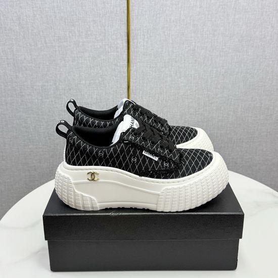 Chanel Embroidered Casual Versatile Comfortable Athletic Sneakers