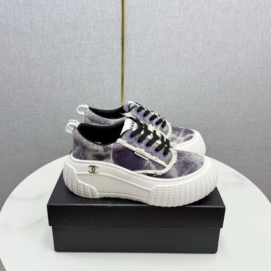 Chanel Embroidered Casual Versatile Comfortable Athletic Sneakers