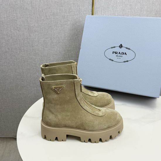 Prada Premium Leather Upper Comfortable Fashion Casual Shoes Durable Sole