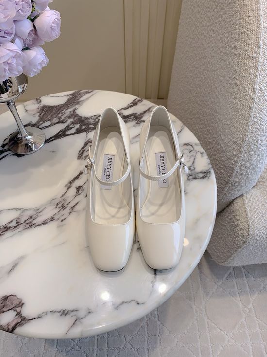 Jimmy Choo Classic Chunky-heeled Mary Jane Shoes with Pearl