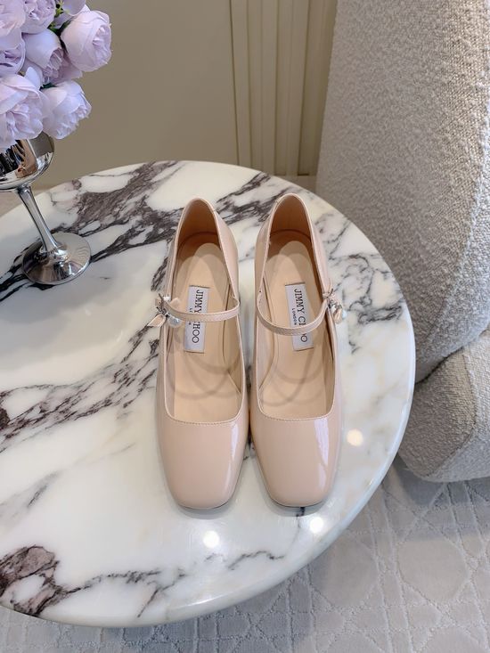 Jimmy Choo Classic Chunky-heeled Mary Jane Shoes with Pearl
