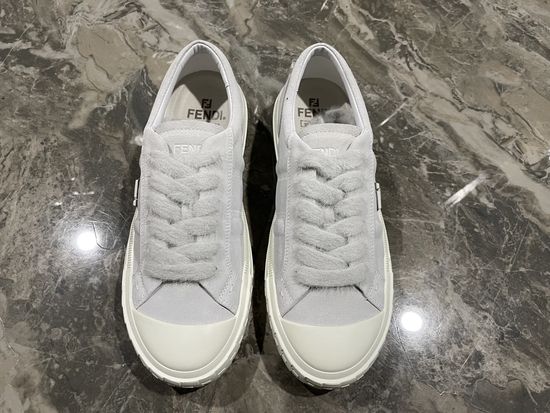 Fendi Color Block Leather Platform Casual Fashion Sneakers