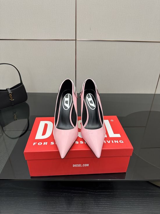 Diesel Pointed Toe Metal Accent Elegant Stiletto Heel Shoes