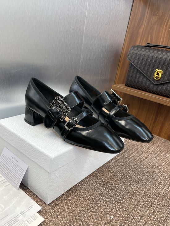 Christian Dior Square Toe Patent Leather Low Heel Mary Janes