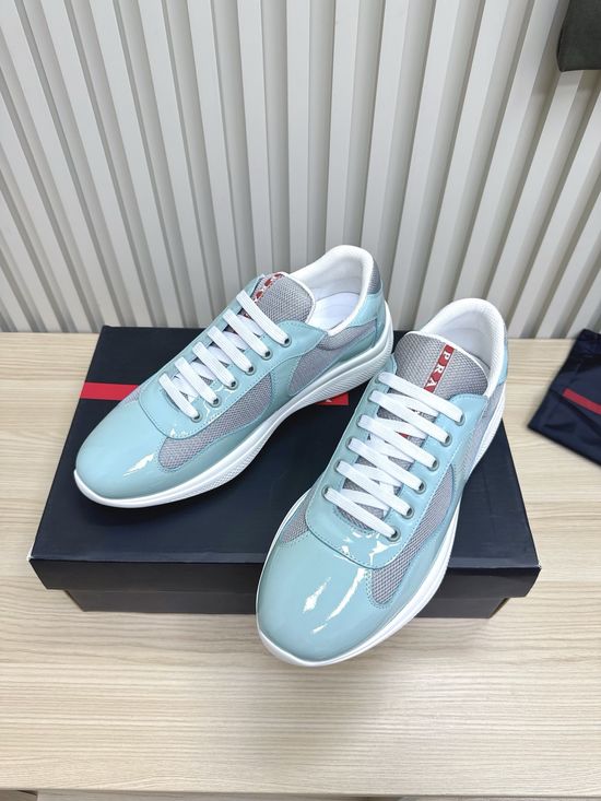Prada Leather Square Toe Comfortable Non-slip Casual Fashion Sneakers