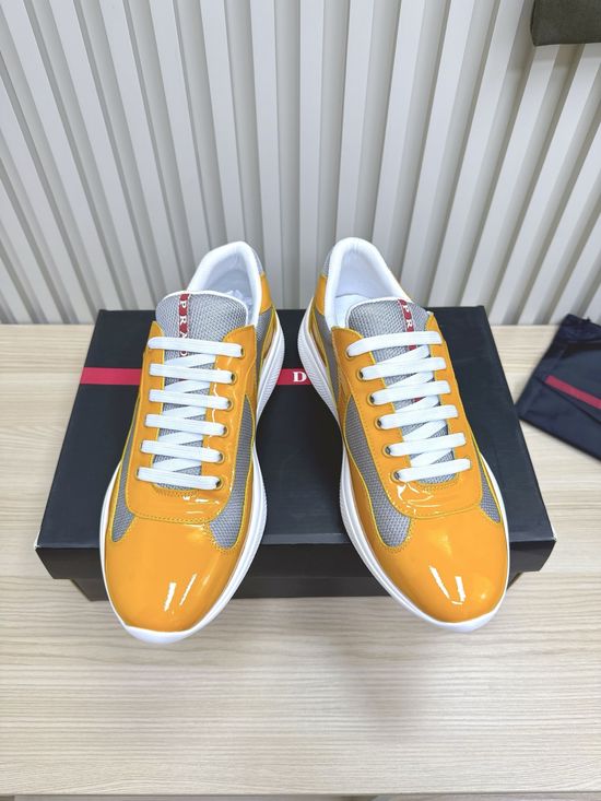 Prada Leather Square Toe Comfortable Non-slip Casual Fashion Sneakers