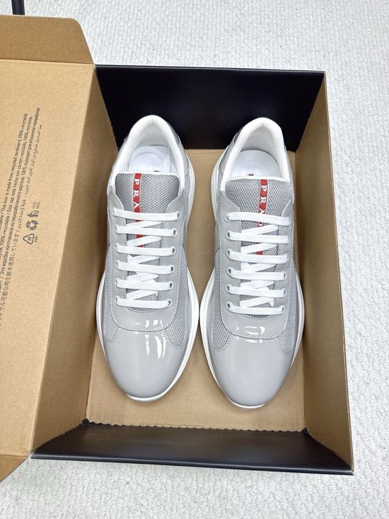 Prada Leather Square Toe Comfortable Non-slip Casual Fashion Sneakers