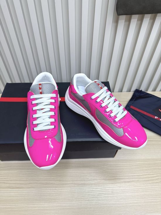 Prada Leather Square Toe Comfortable Non-slip Casual Fashion Sneakers