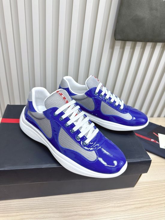 Prada Leather Square Toe Comfortable Non-slip Casual Fashion Sneakers