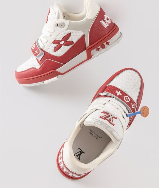 Louis Vuitton LV Stitched Leather Non-slip Low Top Casual Sneakers
