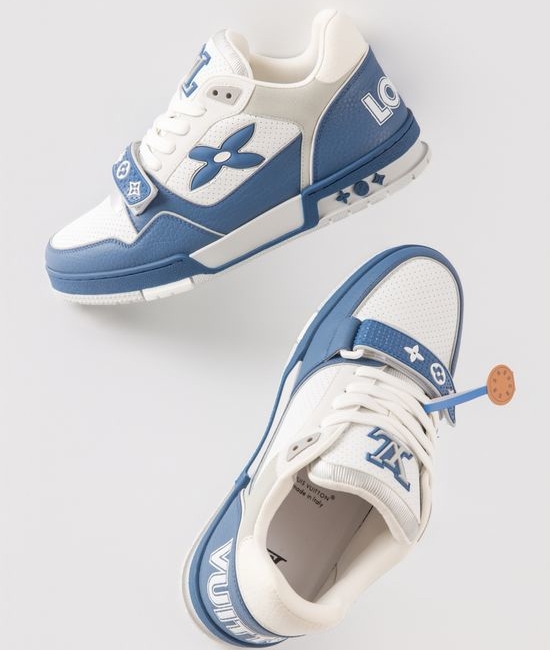 Louis Vuitton LV Stitched Leather Non-slip Low Top Casual Sneakers