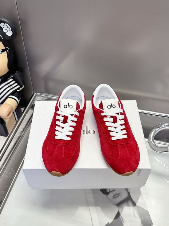 Alo Classic Versatile Suede Upper Comfortable Casual Trainer Shoes