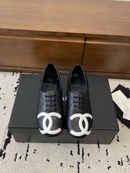 Chanel Bow Decor Lambskin Ballet Flats Comfortable Daily Shoes