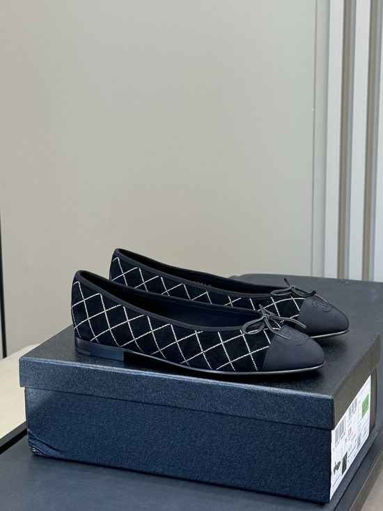 Chanel Suede Quilted Upper Low-top Shoes with Leather Sole