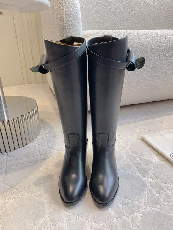 Hermes Classic Knee High Boots Leather Or Canvas Upper
