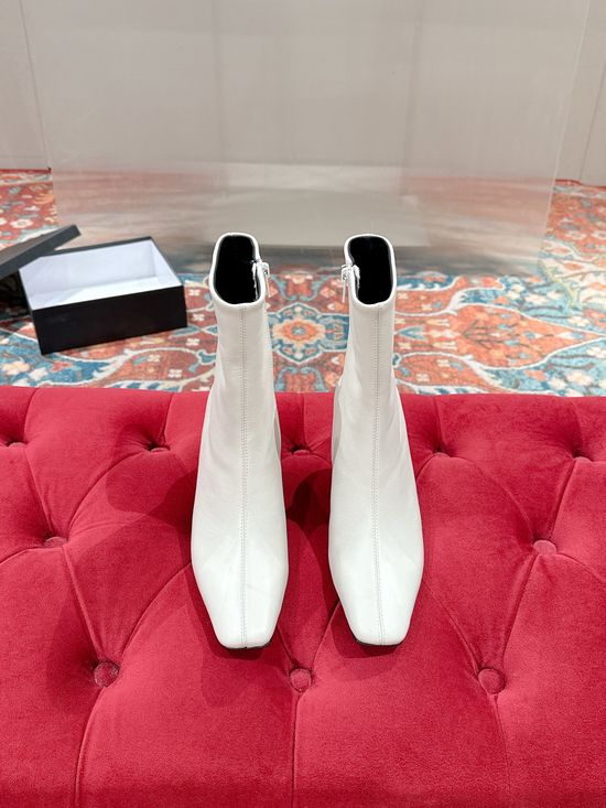 Yves Saint Laurent Premium Chunky Heel Leather Dress Shoes With Comfort Fit