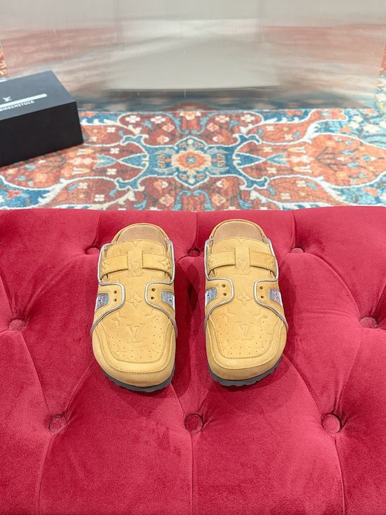 Louis Vuitton Vintage Printed Mule Slippers with Stylish Design